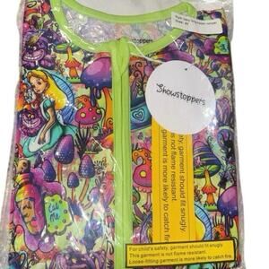 NWT Showstoppers Alice in Wonderland Bamboo Zippy Pajamas 4T Limited Edition
